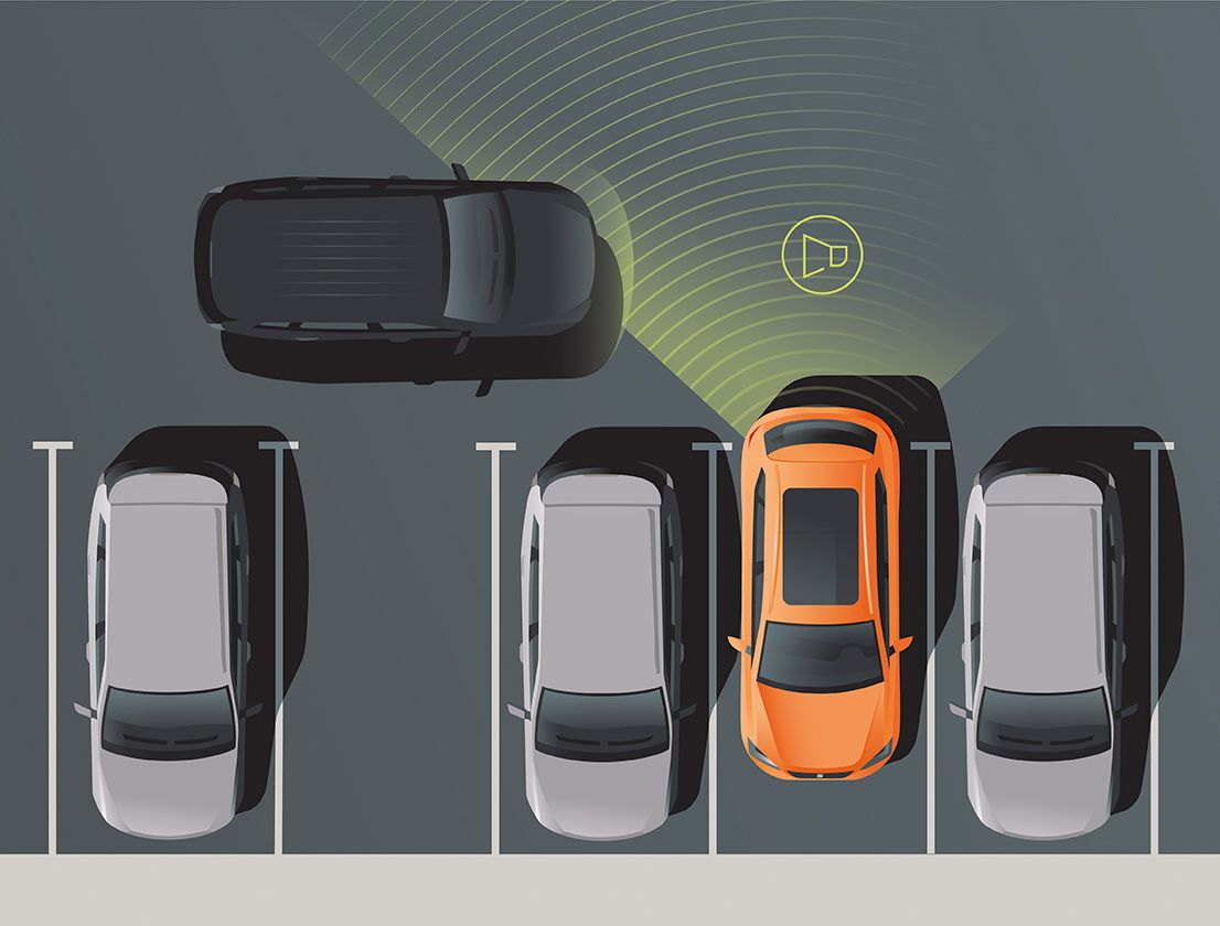 The SEAT Tarraco blind spot sensor in action